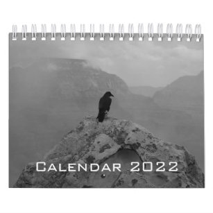 vilda djur svartvit kalender 2022