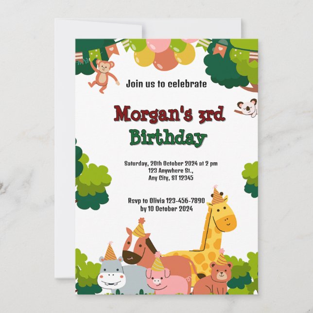 vilda djur tema (Framsida)