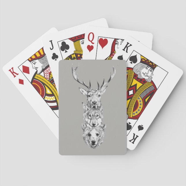Vilda djur trio casinokort (Baksidan)
