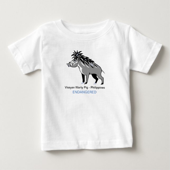 Vilda djur - Visayan warty GRIS - Warthog - Nature T Shirt (Framsida)
