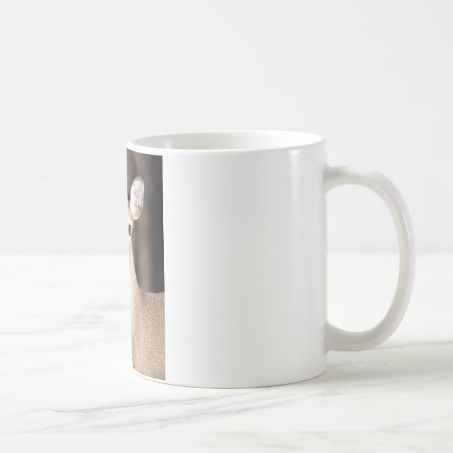 Vilda djur Vit svanshjort Doe Porträtt Kaffemugg (Höger)