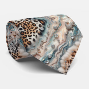 Vilda djurtryck Opal prickig slips