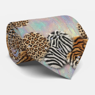 Vilda djurtryck Opal prickig slips