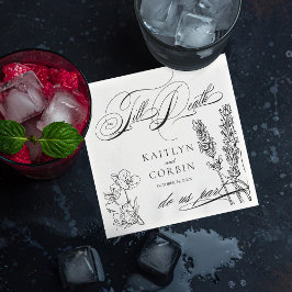 Vilda Eleganta Gotiska Bröllopsservetter Pappersservett