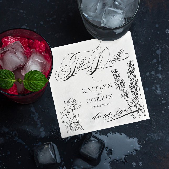 Vilda Eleganta Gotiska Bröllopsservetter Pappersservett (Skapare uppladdad)