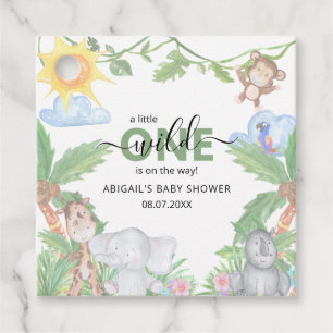 Vilda en safari baby shower servetter gåvor etiketter