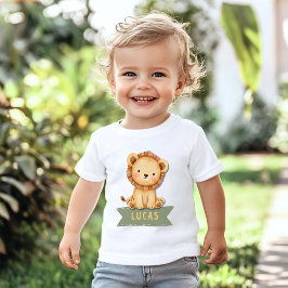 Vilda en safari i djungeln 1-års födelsedag Baby T Shirt
