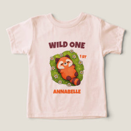 Vilda Ett Röda Panda Första Födelsedag Barn T Shirt
