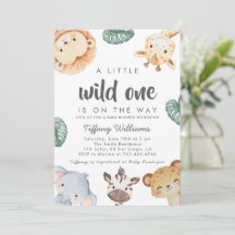 Vilda Ett Safari Djur Baby Shower Dekoration