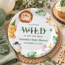 Vilda Ett Safari Djur Babyfirande