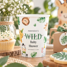 Vilda Ett Safari Djur Babyfirande