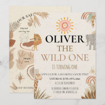 Vilda Ettan - Boho Safari Första Födelsedagen