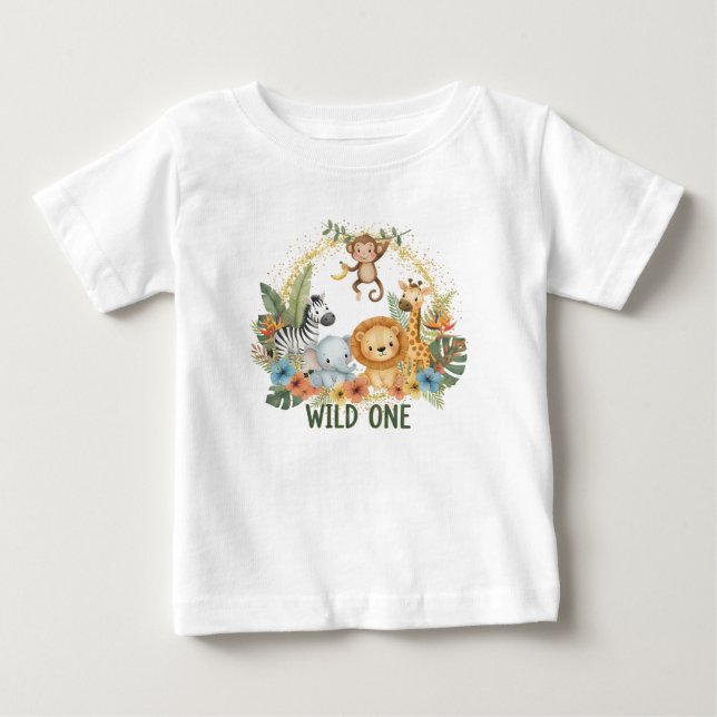 Vilda ettan - Djungeldjur T Shirt (Framsida)