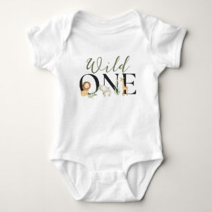 Vilda Ettårs Safari Djur Baby Pojke T Shirt