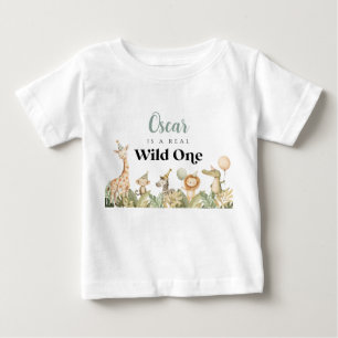 Vilda Ettårs T-shirt Safari Djur Pojke