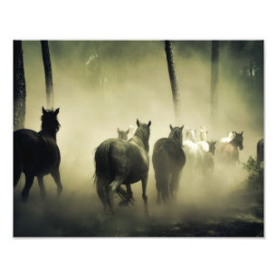 Vilda hästar fototryck
