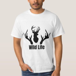 Vilda hjortdjur tema design t shirt