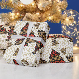 Vilda julgranar inpackningspapper presentpapper