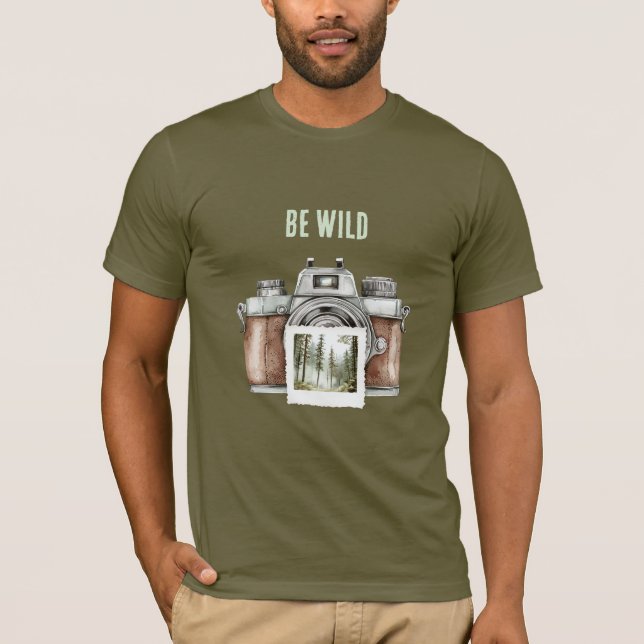 Vilda Kamerafoto Träd Äventyr T Shirt (Framsida)