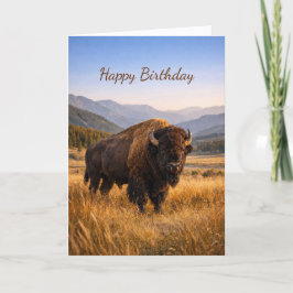 Vilda landskap Amerikansk bison födelsedag Kort