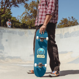 Vilda livet! Stor vit haj Ocean Blå Skateboard