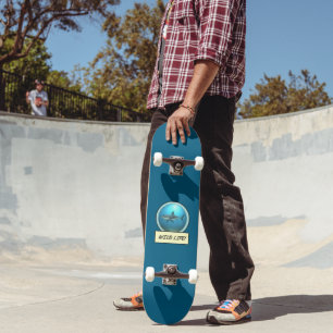 Vilda livet! Stor vit haj Ocean Blå Skateboard