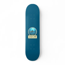 Vilda livet! Stor vit haj Ocean Blå Skateboard