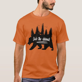 Vilda natur skog djur gåva t shirt