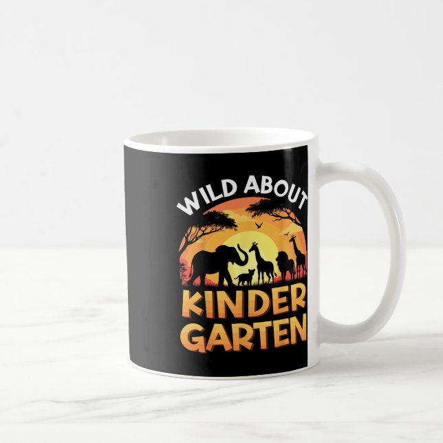 Vilda om förskolezoo-djur tillbaka till skolan kaffemugg (Höger)