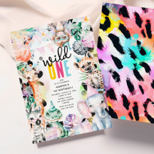 Vilda ONE' Safari Djur Cool 1-årsdag