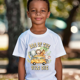 Vilda pojkens födelsedagssafari-djur  t shirt