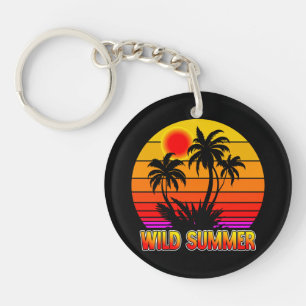 Vilda Retro Sommar Vibbar med Palmträd Design