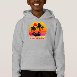 Vilda Retro Sommar Vibbar med Palmträd Design T Shirt