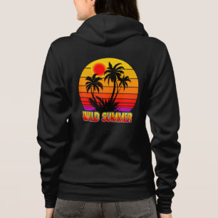 Vilda Retro Sommar Vibbar med Palmträd Design T Shirt