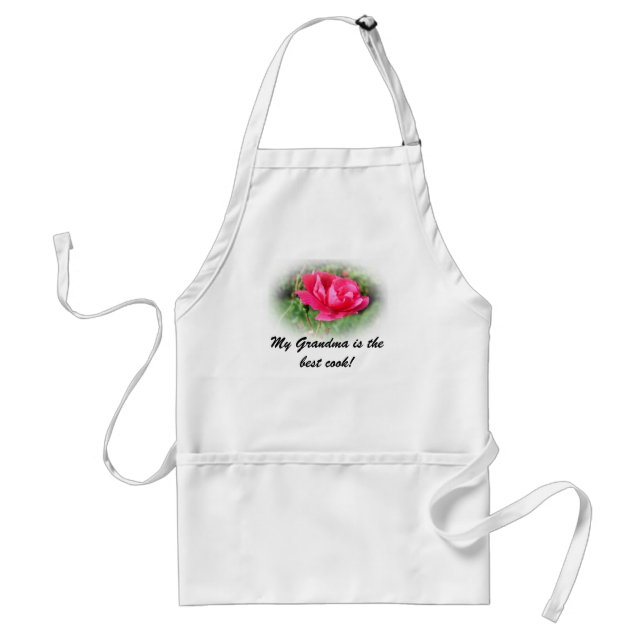 vilda rosa rosenblommor förkläde (Framsidan)