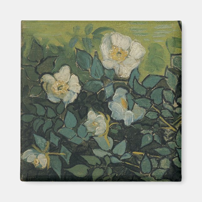 Vilda rosor av Vincent van Gogh Magnet (Framsidan)