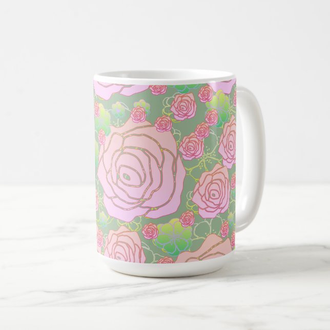 Vilda rosor kaffemugg (Framsida höger)