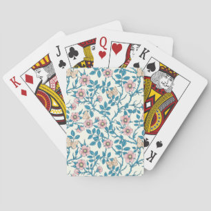 Vilda rosor och fjärilar /rosa/blå/vit casinokort