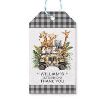 Vilda Safari Djungel 1-års Födelsedags Tacksamhet