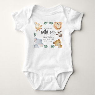 Vilda Safari Djur Baby Shower Dekoration T Shirt