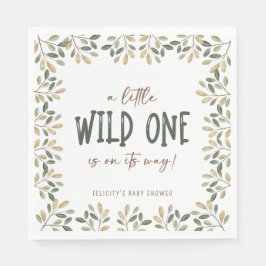 Vilda Safari Djur Neutral Baby Shower-fest Pappersservett