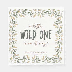 Vilda Safari Djur Neutral Baby Shower-fest Pappersservett