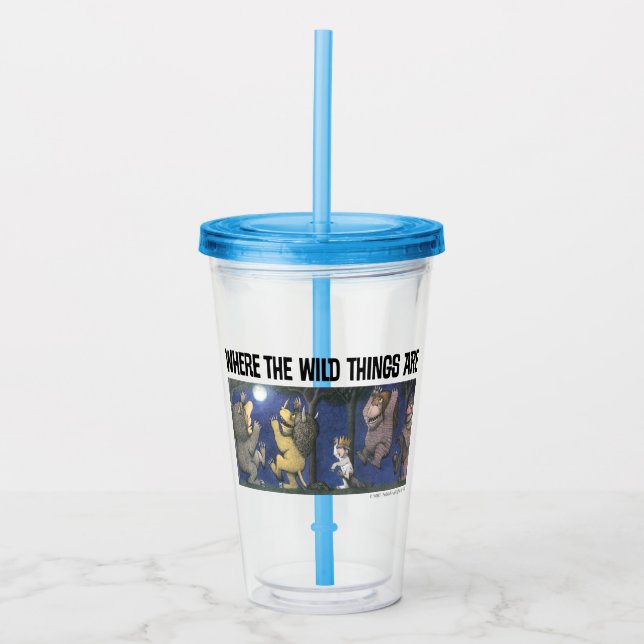 Vilda saker och Max som dansar i månsken Take Away Mugg (Framsida)