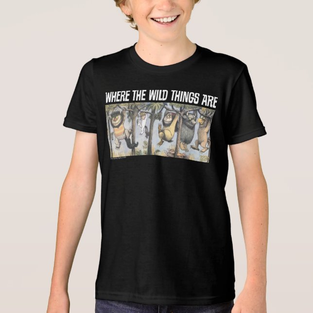 Vilda saker och Max som gungar från träd T Shirt (Framsida)