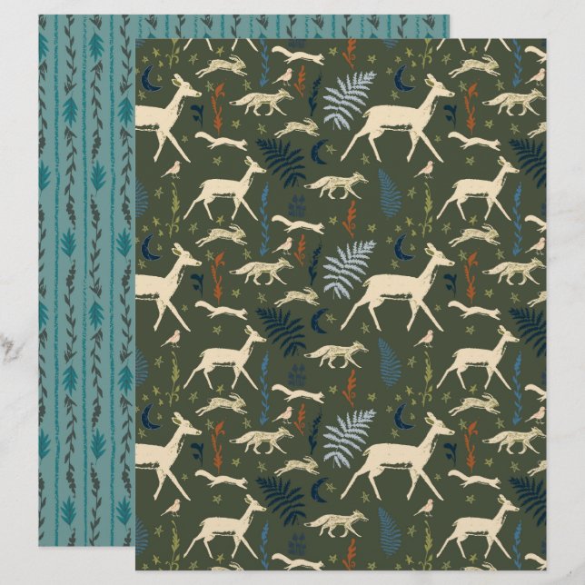 Vilda saker Scrapbookingpapper (Fram/baksida)