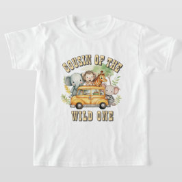 Vilda släktingens ettor pojkar safari djur  t shirt