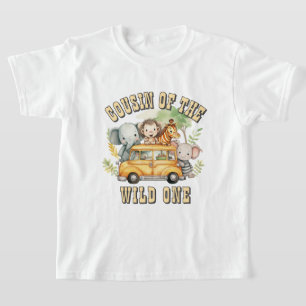 Vilda släktingens ettor pojkar safari djur t shirt