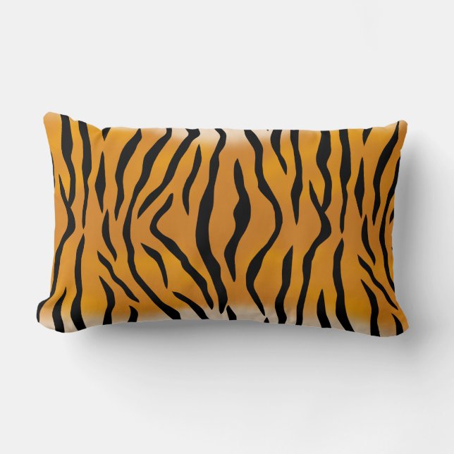 Vilda tiger randiga mönster lumbarkudde (Framsida)
