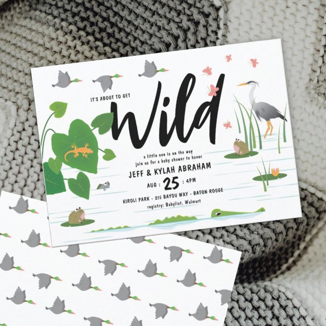 Vilda träskvarelser Baby Shower Inbjudningar (Skapare uppladdad)