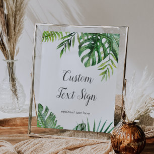 Vilda Tropiska Palm-kort & Presentkort med egen te Poster